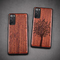 Holz Handyhülle für Samsung Galaxy S24 S23 S22 S21 S20 Ultra Schutz Silikon Case