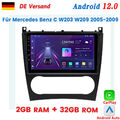 Für Mercedes Benz C/CLK Klasse W203 Android12 Autoradio Navi GPS BT DAB+ CarPlay
