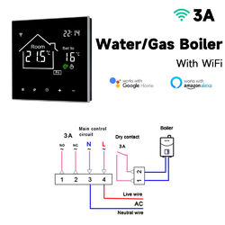 Smart LCD Wifi Digital Thermostat Touchscreen Raumthermostat Fußbodenheizung NEU