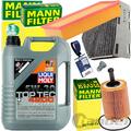 MANN FILTERSET+5L LIQUI MOLY LL3 1.9/2.0 TDI für VW GOLF 6 PASSAT AUDI A3 8P TT