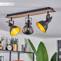 Wohn Schlaf Zimmer Leuchten Holz/schwarz drehbare Decken Lampen Flur Strahler