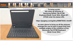 Samsung Galaxy Tab S7/S8 Keyboard Book Cover Slim, Schwarz Modellnummer EF-DT630