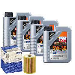 Motoröl 5W30 LIQUI MOLY Leichtlauf Special Tec Ll 4L+MAHLE Ölfilter