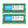 Crucial 2X 8 GB 2RX8 DDR3L 1600 MHz PC3L-12800S SODIMM Laptop Speicher RAM &NN