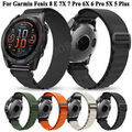 Qucikfit Armband für Garmin Fenix 8 E 7 7X 6 6X Pro 5 5X Plus Epix Nylon Strap