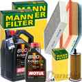 MANN INSPEKTIONSPAKET+6L MOTUL EFE 5W-30 ÖL passend für BMW 1er F20 3er F30 4er