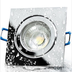 Chrom glänzend / LED Bad Einbaustrahler Aqua44-Q / 230V / 5W / IP44 / Feuchtraum