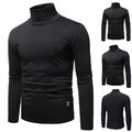 Herren Langarmshirt Rollkragen Pullover Tops Unterhemd Sweatshirt Thermohemd DE