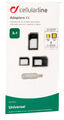 Cellularline 3in1 Adapter Set Nano-SIM und Micro-SIM Karten Nadel universal 126