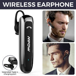 Bluetooth In-Ear Kopfhörer Stereo Kabellos Einohr Auto Headset mit Mikrofon DE