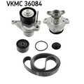 Wasserpumpe + Keilrippenriemensatz SKF VKMC 36084 für Renault Megane III Laguna