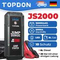 TOPDON JS2000 2000A KFZ Starthilfe Jump Starter Ladegerät Booster Powerbank 3in1