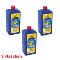 Pustefix 3x 1000 ml Seifenblasen Nachfüllflasche Maxi Seifenblasenflüssigkeit 