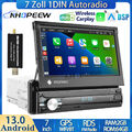 64GB Android 13 7" Bildschirm 1DIN Autoradio GPS Navi WIFI BT Apple Carplay DAB+