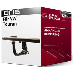 Für VW Touran Typ 1T1/1T2/1T3 (Oris) Anhängerkupplung vertikal abnehmbar neu topKugelkopf abschließbar