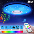 LED RGB Deckenlampe Dimmbar mit Bluetooth Musik Lautsprecher App Fernbedienung