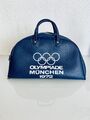 Original OLYMPIA 1972 MÜNCHEN Sporttasche - dunkelblau, 25 Ltr. / mit Patina RAR