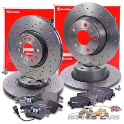 BREMBO XTRA SPORT-BREMSSCHEIBEN +BREMSBELÄGE VORNE+HINTEN FÜR AUDI TT 8J 1.8 2.0ORIGINAL BREMBO XTRA-LINE SPORT-BREMSENSET Ø312/286