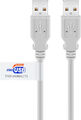 Goobay USB 2.0 Hi-Speed-Kabel mit USB-Zertifikat, Grau, 2m, 2 m, USB A, USB A, U