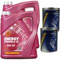 10L MANNOL 7917 Energy Formula C4 5W-30 Leichtlauf-Motoröl ACEA Motor Flush