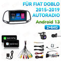 Für Fiat Doblo 2015-2019 Android 13 Autoradio Carplay 2+64G GPS Navi WIFI BT SWC