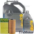 6 L ORIGINAL MERCEDES MOTOROEL 5W40 MB 229.5 MANN OELFILTER HU 727/1 x