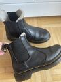 Dr. Martens Gr.  36 Leonore 2976,Leder,Schwarz,Pelzborte,Chelsea Stiefel