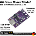 USB Typ-C QC AFC PD2.0 PD3.0 zu DC Scam Fast Charge Trigger Power Board Modul DE