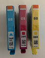 3x original hp 364 cyan magenta gelb hp 364 hp CB318EE CB319EE CB320EE