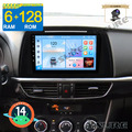 8-Kern 6+128G Android 14 CarPlay Autoradio GPS Navi Für Mazda 6 GJ 2013-2015+Kam