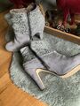 Tamaris Stiefel Stiefeletten Ankle Boots High Heels grau Gr. 40 