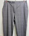 Damen Stoffhose Hose, Gr. 48, blau grau bunt kariert Plaid, mit Bundfalte