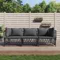 Garten Lounge Set mit Kissen Gartenmöbel Sofa Garnitur Sitzgruppe Stahl NEU DE