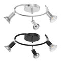 GU10 Deckenstrahler 3 Flammig Schwenkbar Deckenlampe Spot Decken leuchte Rund DE