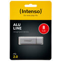 kQ Intenso USB Stick Alu Line 8 GB USB 2.0 Speicherstick silber