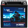 NRG YTX14-BS AGM Motorradbatterie 12V 14,5Ah 51214 GTX14-B YTX14-4 CTX14-BS 14Ah