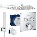 Unterputz Duschsystem, Kopfbrause 360 x 360 mm, Grohe SmartControl, Regendusche