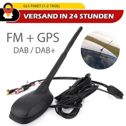 DAB Antenne AM FM Dachantenne DAB+ Autoantenne Verstärker SMB GPS Kombi Antenne