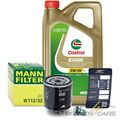 MANN-FILTER ÖLFILTER+5L CASTROL EDGE 5W-30 LL FÜR SEAT IBIZA 5 6J 1.4 08-