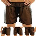 Sexy Herren Loose Loungewear Boxershorts Unterwäsche Durchsichtige Mesh Dessous