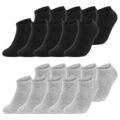 Sneaker Socken Herren Damen (10 bis 50 Paar) Schwarz Weiß Baumwolle Atmungsaktiv