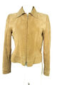 TAIFUN Jacke Jacket Lederjacke Leder Damen Gr. DE 38 in Beige