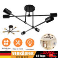 Deckenlampe Vintage 6 Flammig E27 LED Deckenleuchte Wohnzimmer Pendelleuchte