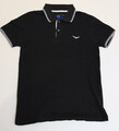 Polo-Shirt Trigema Herren, S, Schwarz mit weißen Streifen