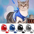 Katzengeschirr Mit Leine Kitten Ausbruchsicher Gepolstert Soft Verstellbar XS-XL