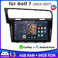 Für Golf 7 2013-2017 Android 13 Autoradio GPS Navi WIFI CarPlay DAB 4+64G DAB BT