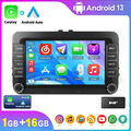 7" Carplay Autoradio Android 13 GPS DAB+ Für VW GOLF 5 PASSAT B6 B7 Touran Caddy