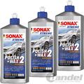 3x 500ml SONAX XTREME POLISH+WAX 2 HYBRID NPT LACKVERSIEGELUNG POLITUR WACHS