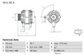 Bosch Generator für Renault Clio IV Grandtour Captur I 2012-2021 0986085170