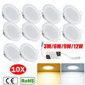 10x LED Panel Einbaustrahler Einbauleuchte Deckenleuchte Flach Rund Einbau Spot